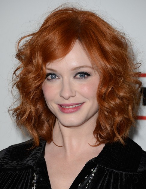 2014 Christina Hendricks Medium Hairstyles: Best Curly Hair for Women