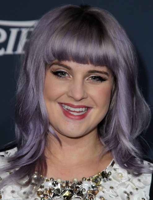 2014 Kelly Osbourne Hairstyles: Shoulder Length Haircut with Blunt Bangs