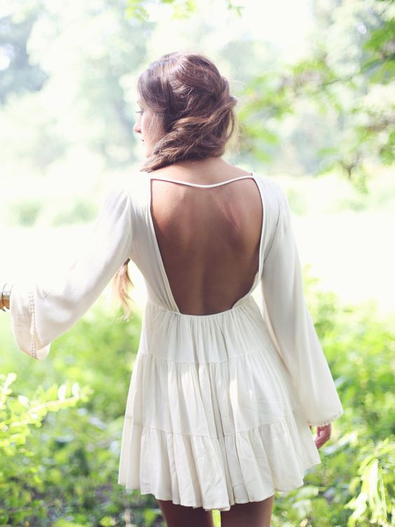 Backless Peasant Dress via