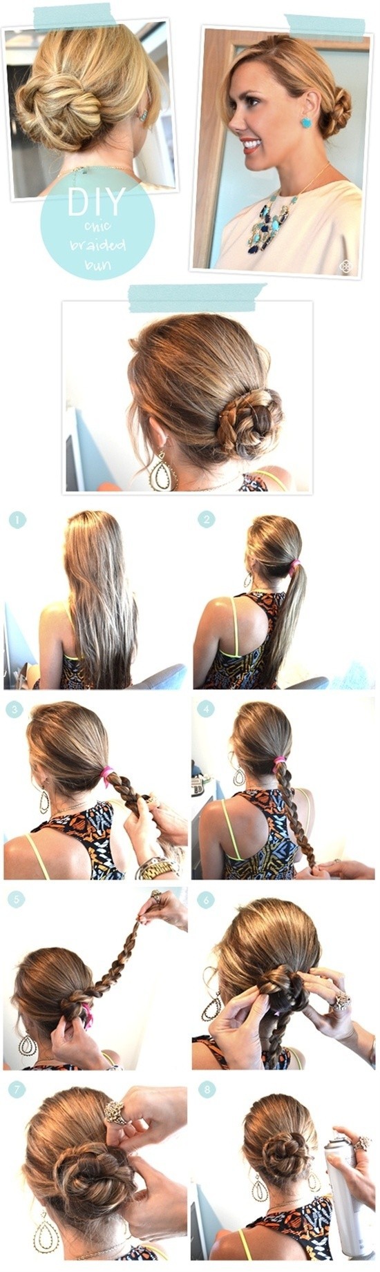 Braided Bun Tutorial for Long Hair