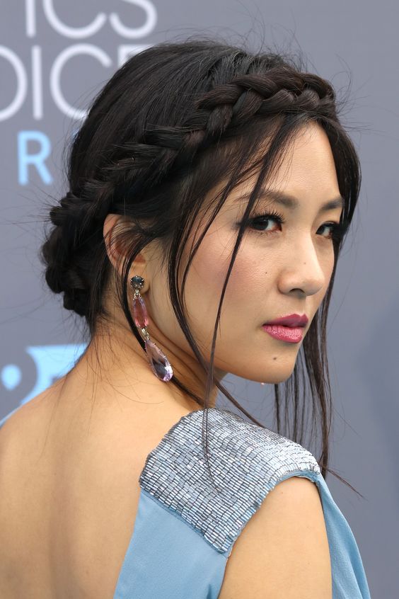 Constance Wu Crown Braid via