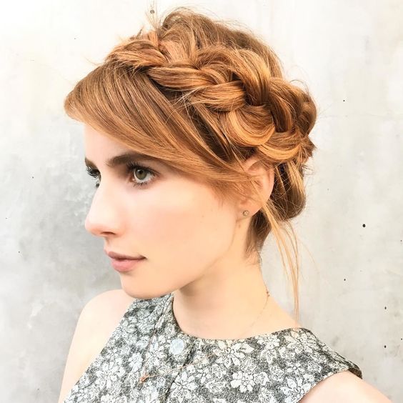 Emma Robert Crown Braid via