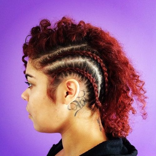 Faux-hawk and Cornrows