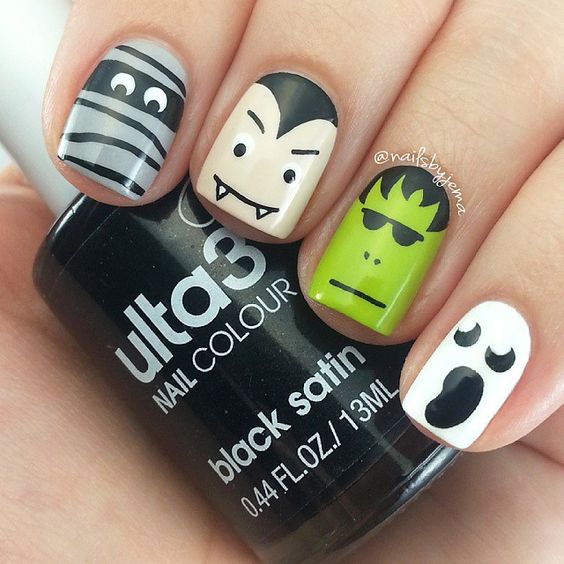 funny-halloween-nails via