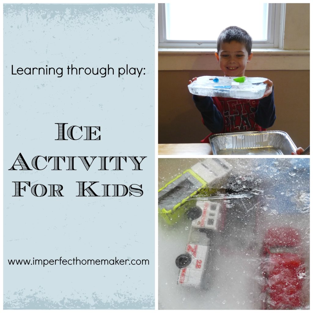 Ice play activity for kids - teaches them about the melting point of ice, plus it's just plain fun!