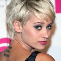 Best Short Hairstyle 2014: Layered Messy Short Pixie Haircut from Kimberly Wyatt