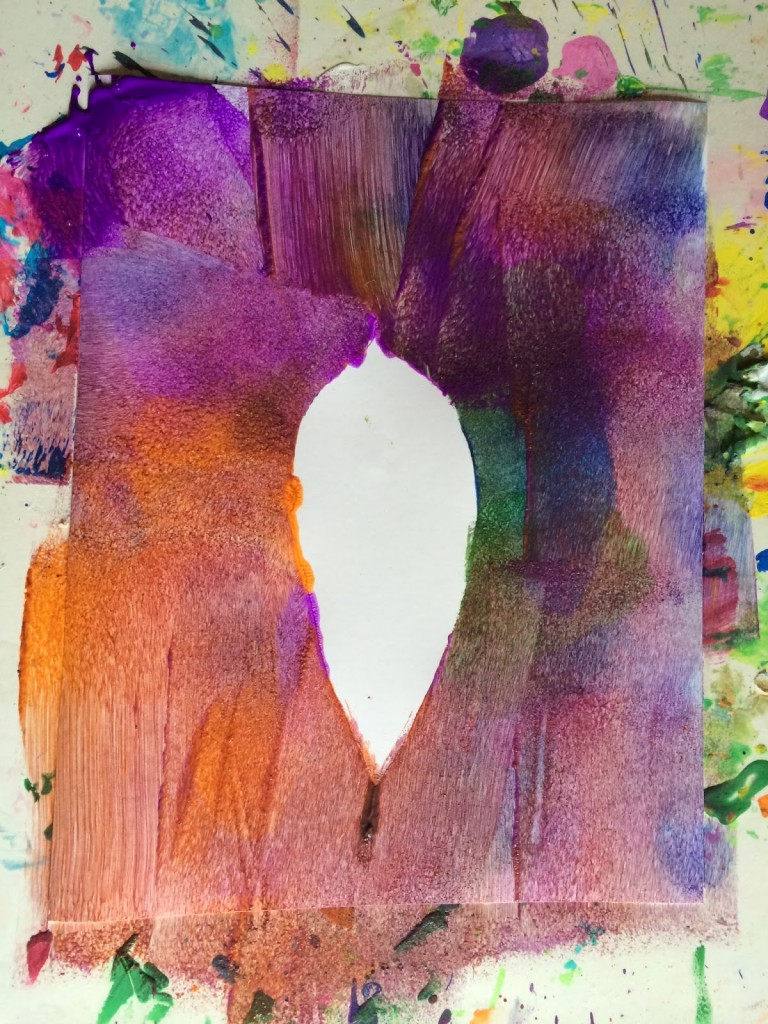 Negative Space Leaf Painting