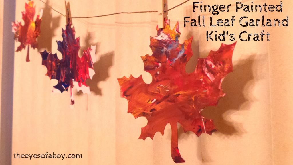 Finger Painted Leaf Fall Garland