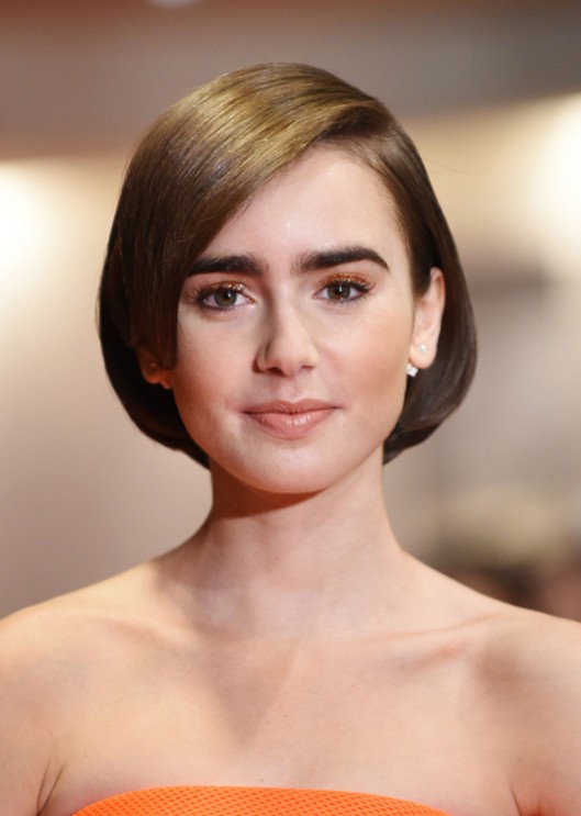 Lily Collins Short Bob Haircut for Women