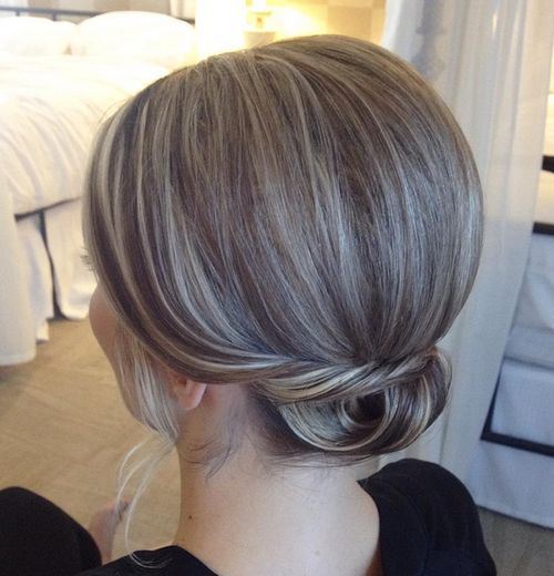 Low Bun for Highlighted Hair