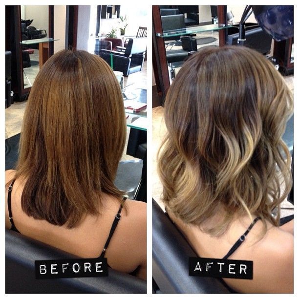 Medium Layered Hairstyle for Ombre Hair