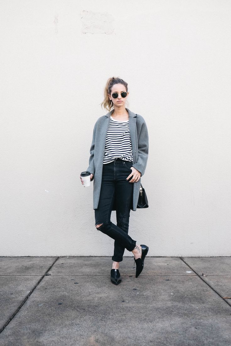 Oversized Coat and Loafers