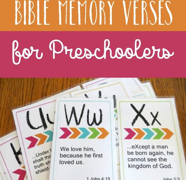 Printable ABC Bible Memory Verses for Preschoolers