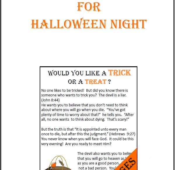 Printable Halloween Tract