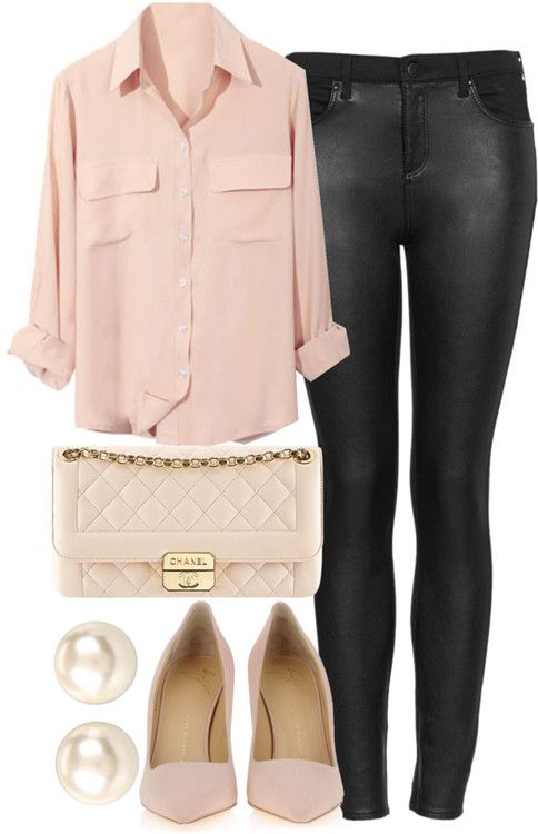 Rose Quartz Shirt, Bag and Pumps