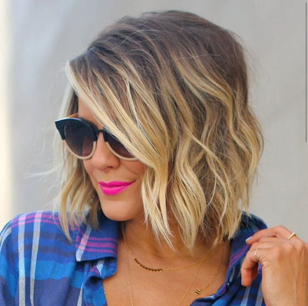 short blonde balayage