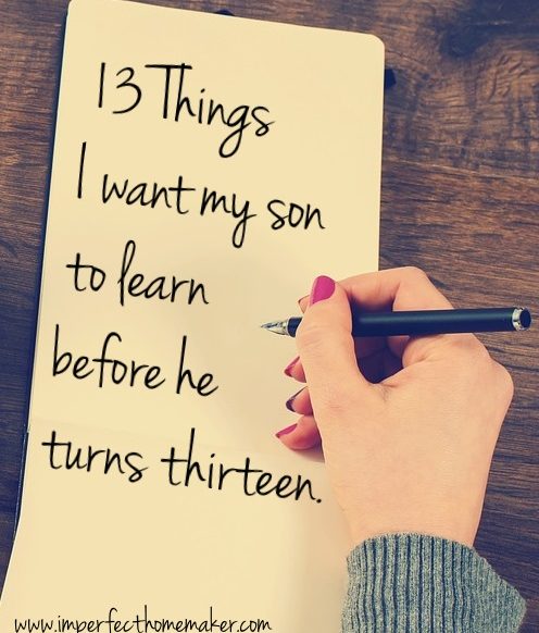 I want my son to learn these things before he's a teen! Important lessons that will help him through his entire life!