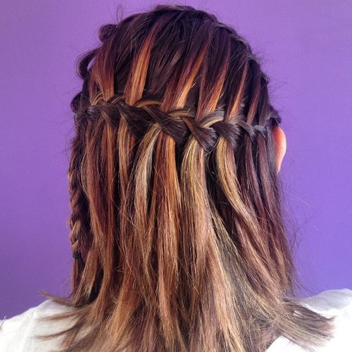 Waterfall Braid for Straight Hair