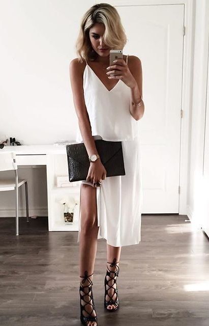 White Slip Dress