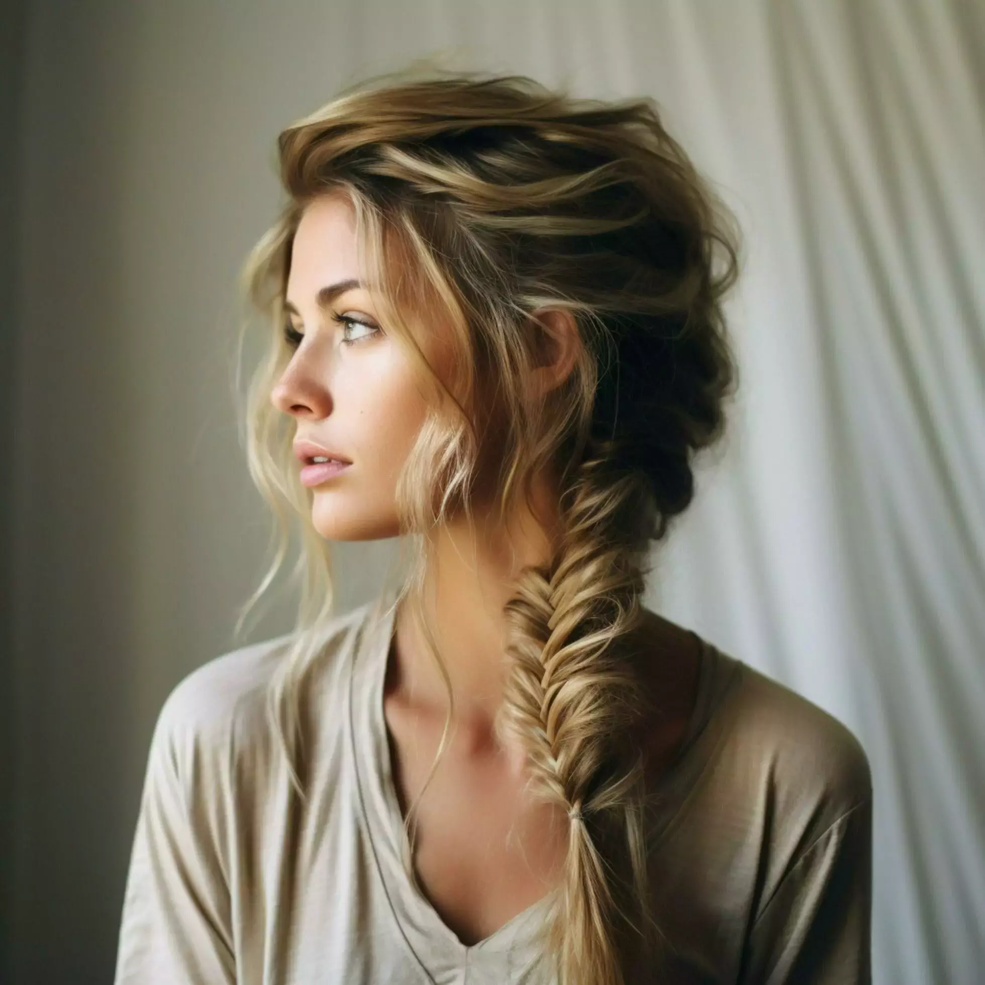 messy Fishtail Braid